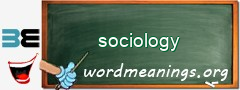 WordMeaning blackboard for sociology